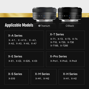 Titanium TTartisan 27mm F2.8 AF Lens for Fuji X-Mount Cameras XS10 X-E4 X-T10