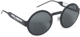 DOLCE & GABBANA DG2234 Round Sunglasses Matte Black Frame Grey Lenses - NEW