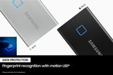 Samsung T7 Touch 2TB Portable External SSD - Fingerprint Security - New Sealed