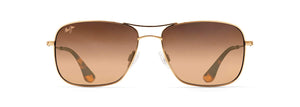 New Maui Jim WIKI WIKI Gold Titanium Aviator Bronze Sunglasses HS246-16