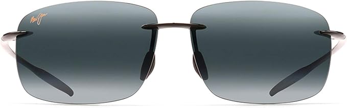 Maui Jim Breakwall HT422-11 Polarized Rimless Sunglasses - Transparent Smoke Grey