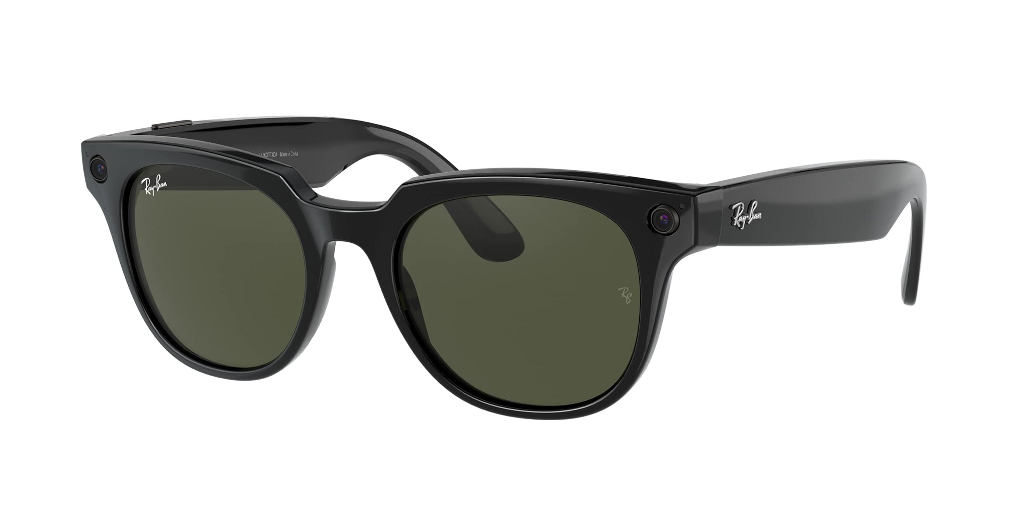 RAY-BAN STORIES RW4005 (FACEBOOK/META) METEOR BLACK FRAME GREEN LENS