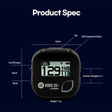 GOLFBUDDY Voice 2S+ Talking GPS Rangefinder, Clip on Hat Golf Navigation, Slope Mode on/Off, 18 Hours Battery Life, Shot Distance Measurement, Preloaded with 40,000 Courses Worldwide (Black)