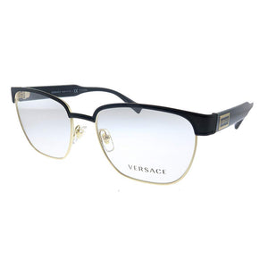 Versace VE 1264 1436_5 Matte Black Gold Metal Oval Eyeglasses 54mm