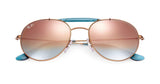 Ray-Ban RB3540 Aviator Sunglasses Shiny Bronze/Mirror Copper Gradient Lenses