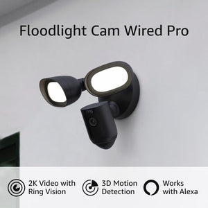 Ring Floodlight Cam Wired Pro 3D Motion Detection Security Camera (Dark Bronze)