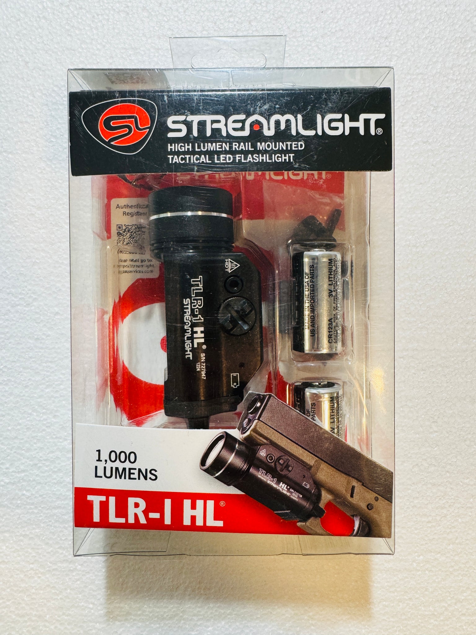 Streamlight TLR-1 HL 1000 Lumen Rail Mounted Tactical LED Flashlight - BLK