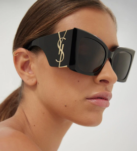 NEW SAINT LAURENT SL M119 BLAZE 001 BLACK GOLD SUNGLASSES 54MM - AUTHENTIC