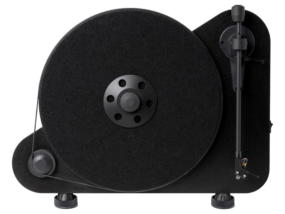 Pro-Ject VT-E Right-Handed Vertical-Standing Plug & Play Turntable (Matte Black) - VT-E-R