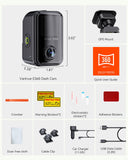Vantrue E360 Plus Bundle 5.2K 360 Panoramic Dash Cam 5GHz WiFi GPS Dual
