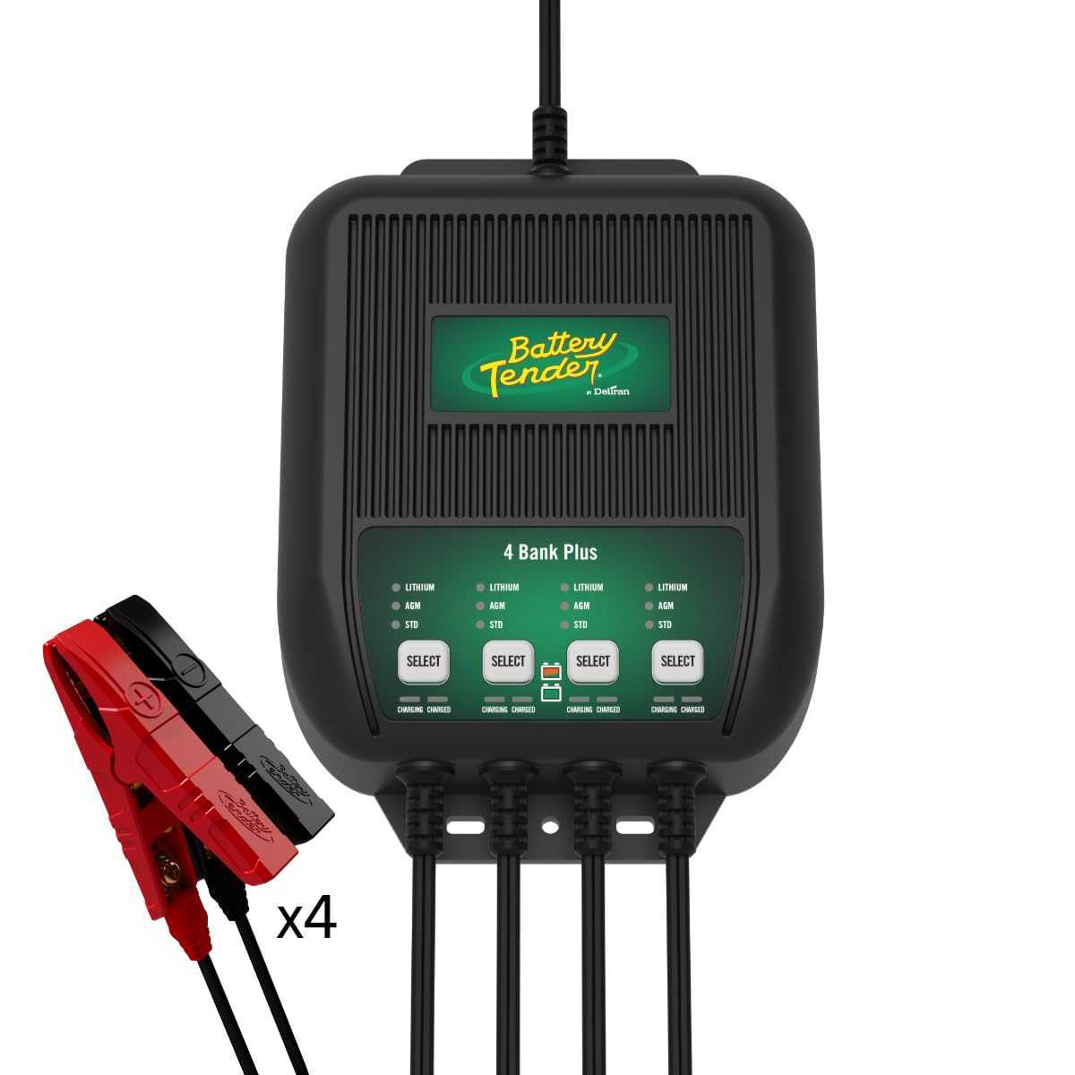 Battery Tender 4 Bank Multibank Charger - 5 AMP (1.25 AMP/Bank) - 022-0148-DL-WH
