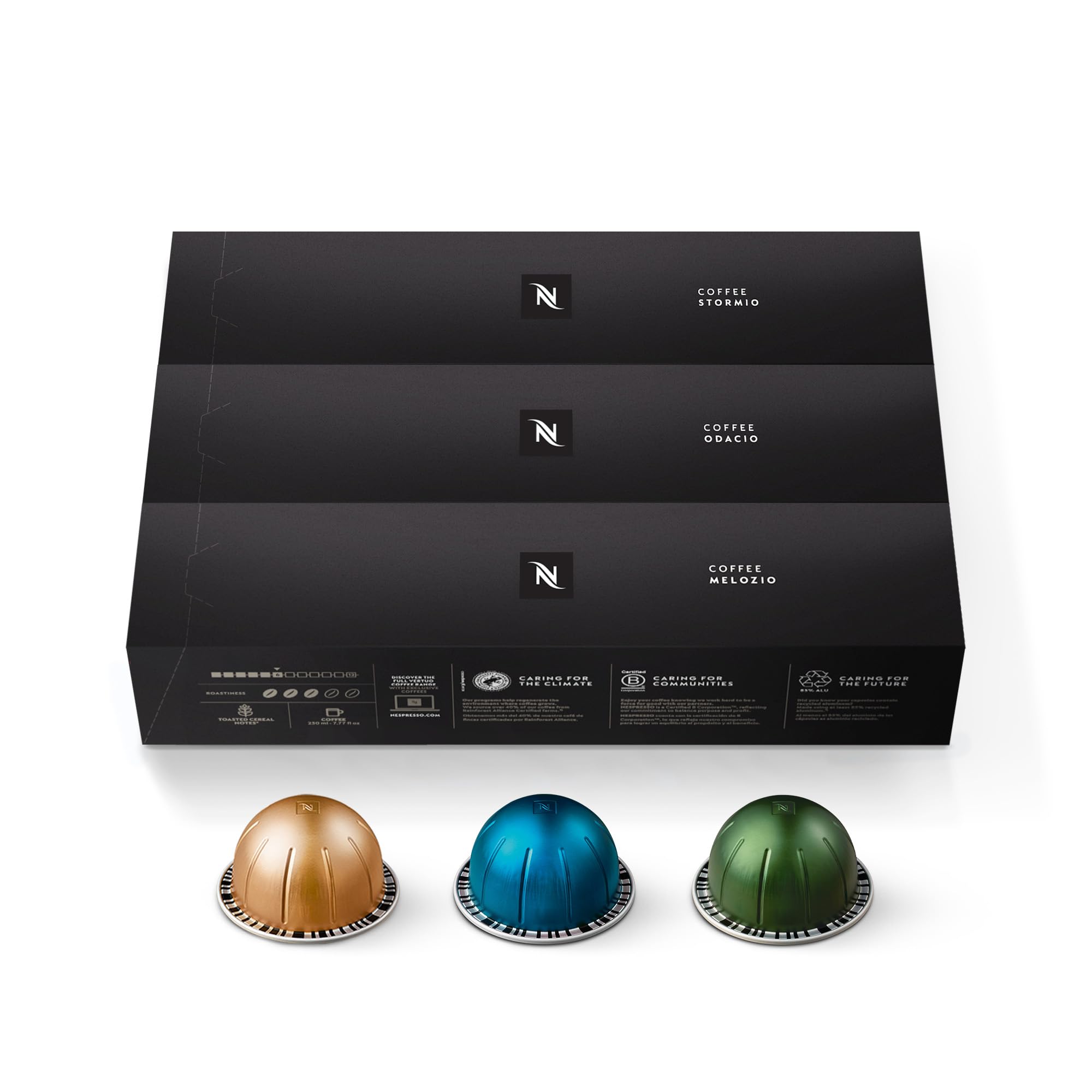 Nespresso Capsules Vertuo, Variety Pack, Medium and Dark Roast Coffee, 30 Count.