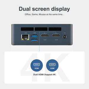 Beelink SEI8 Mini PC Intel 8th Gen i5-8279U - 8GB RAM - 256GB NVMe SSD 4K