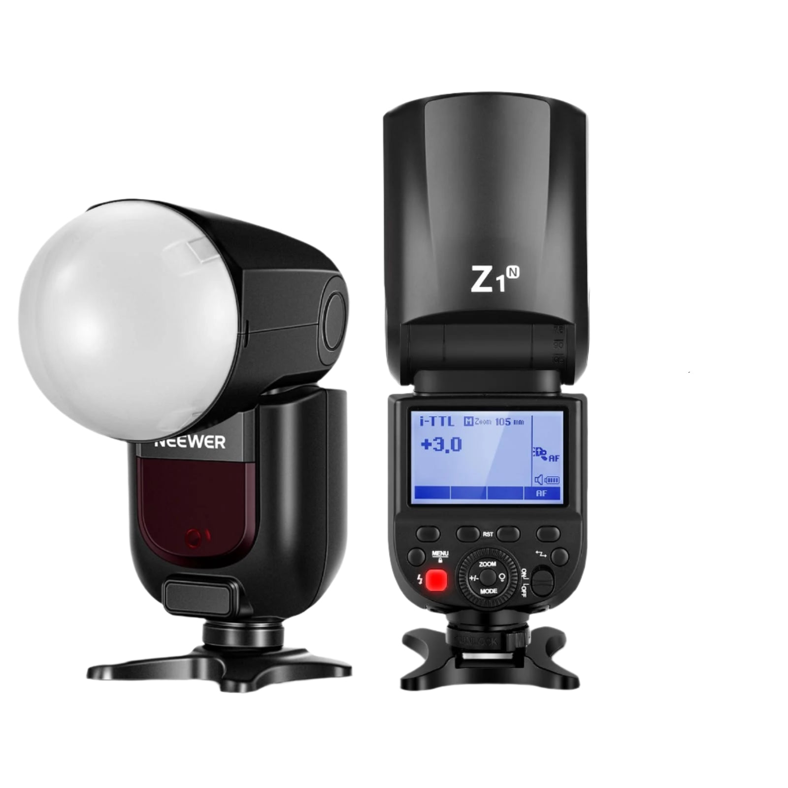 NEEWER Z1-N TTL Round Head Flash Speedlite for Nikon + Case