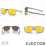 Oakley Ejector OO4142 58MM Satin Black/Prizm 24k Polarized Rectangular Sunglasses