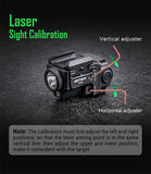 NEXTORCH WL22G Weapon Light with Red Laser, 650 Lumens White Light, Black