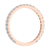 1/2 Carat Diamond 3/4 Eternity Wedding Band in 10k Rose Gold (Ring Size 8.5)