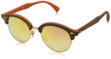 Ray-Ban CLUBMASTER WOOD 0RB4246M Gradient Brown / Mirror Pink Sunglasses