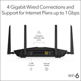 NETGEAR Nighthawk AX4200 5-Stream WiFi Router RAX43-100NAS (BLACK)