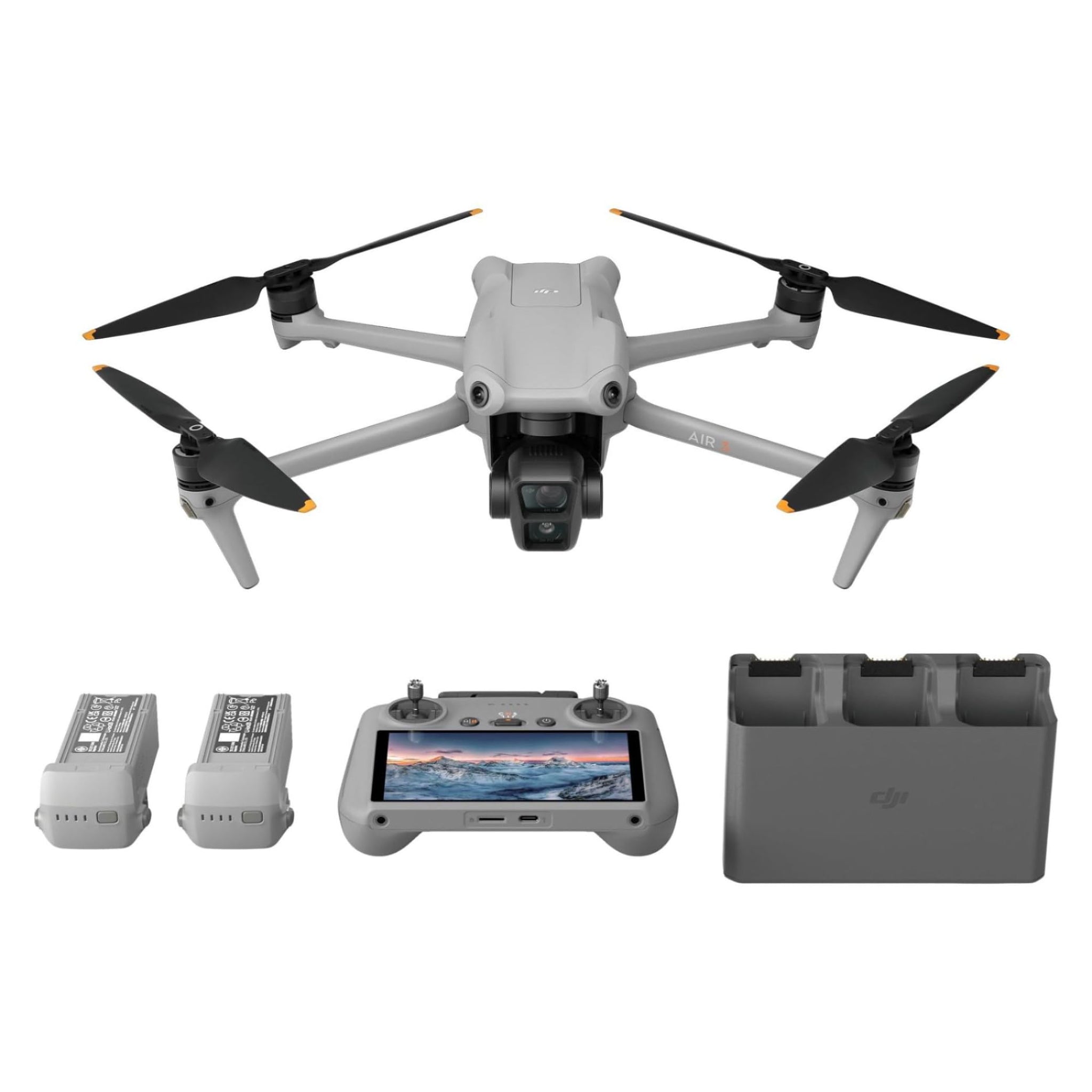 New DJI Air 3 Fly More Combo with DJI RC 2, 2x Battery, Bag and Accessories