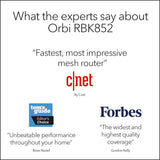 NETGEAR Orbi Whole Home Tri-Band Mesh WiFi 6 System (RBK852) – Router with 1 Sat