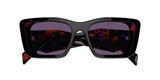 Prada SYMBOLE PR 08YS Orange Havana / Dark Violet Sunglasses - NEW