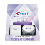 Crest 3D Whitestrips With Light Teeth Whitening Strip Kit 20 Strips 10 Treatment