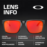 Oakley HOLBROOK OO9417 Sunglasses MATTE BLACK & PRIZM RUBY Polarized Lenses