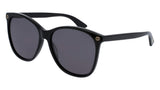 GUCCI GG0024S 001  58mm Black Round  Authentic Sunglasses - NEW