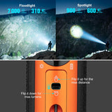 OLIGHT Marauder Mini 7000 Lum 600M Rechargeable Waterproof LED Flashlight - Orange