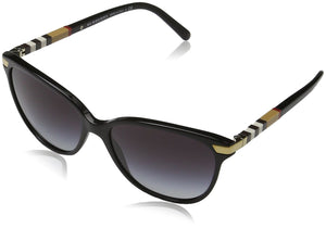 BURBERRY BE4216 30018G Black Gray Gradient 57 mm Cat-Eye Sunglasses