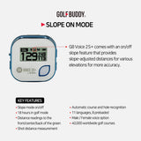 GolfBuddy Voice 2S+ Talking GPS Golf Rangefinder 18hr Battery Blue - Brand New