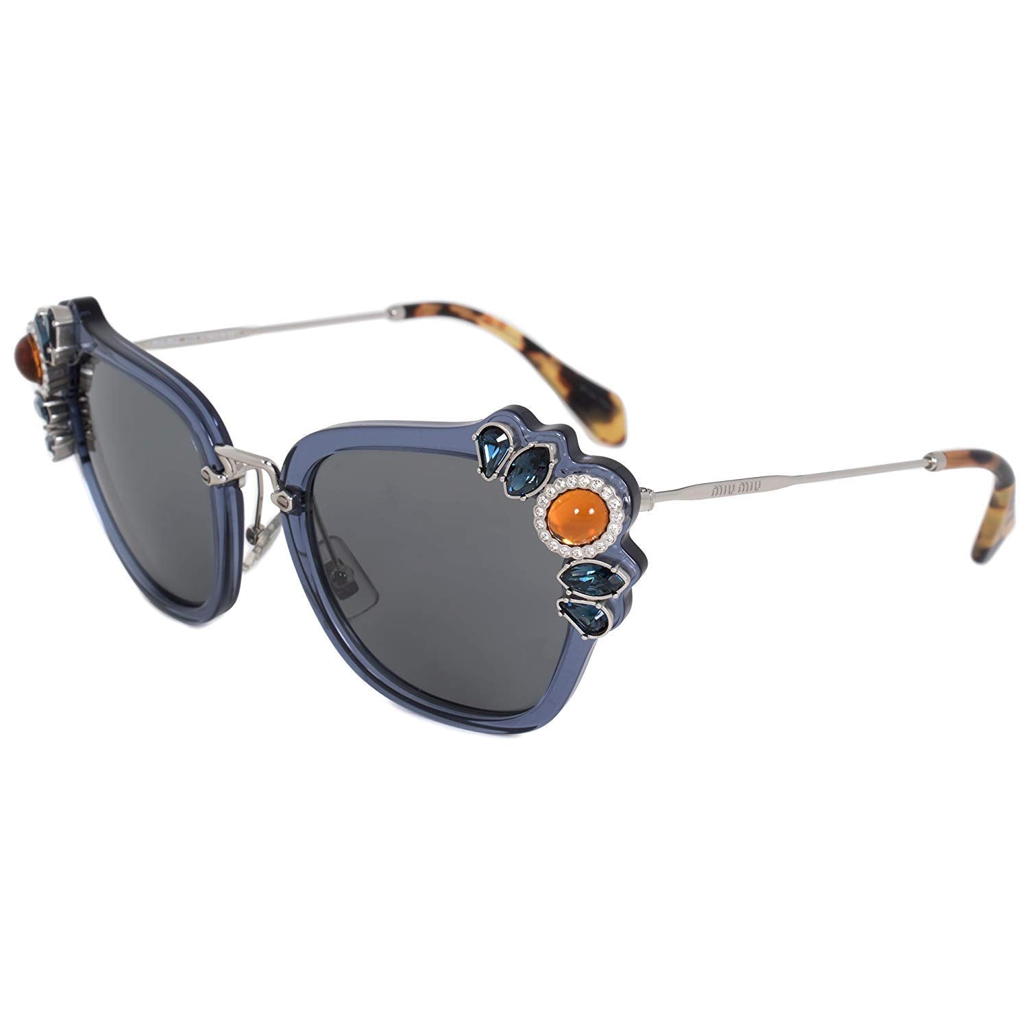 MIU MIU RUNWAY JEWEL SUNGLASSES MU03SS SPECIAL PROJECT BLUE GREY Lens