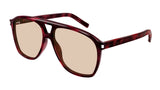 Saint Laurent SL 596 Dune Aviator Sunglasses - Havana Brown