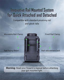 NEXTORCH WL22G Weapon Light with Red Laser, 650 Lumens White Light, Black