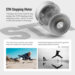 Titanium TTartisan 27mm F2.8 AF Lens for Fuji X-Mount Cameras XS10 X-E4 X-T10