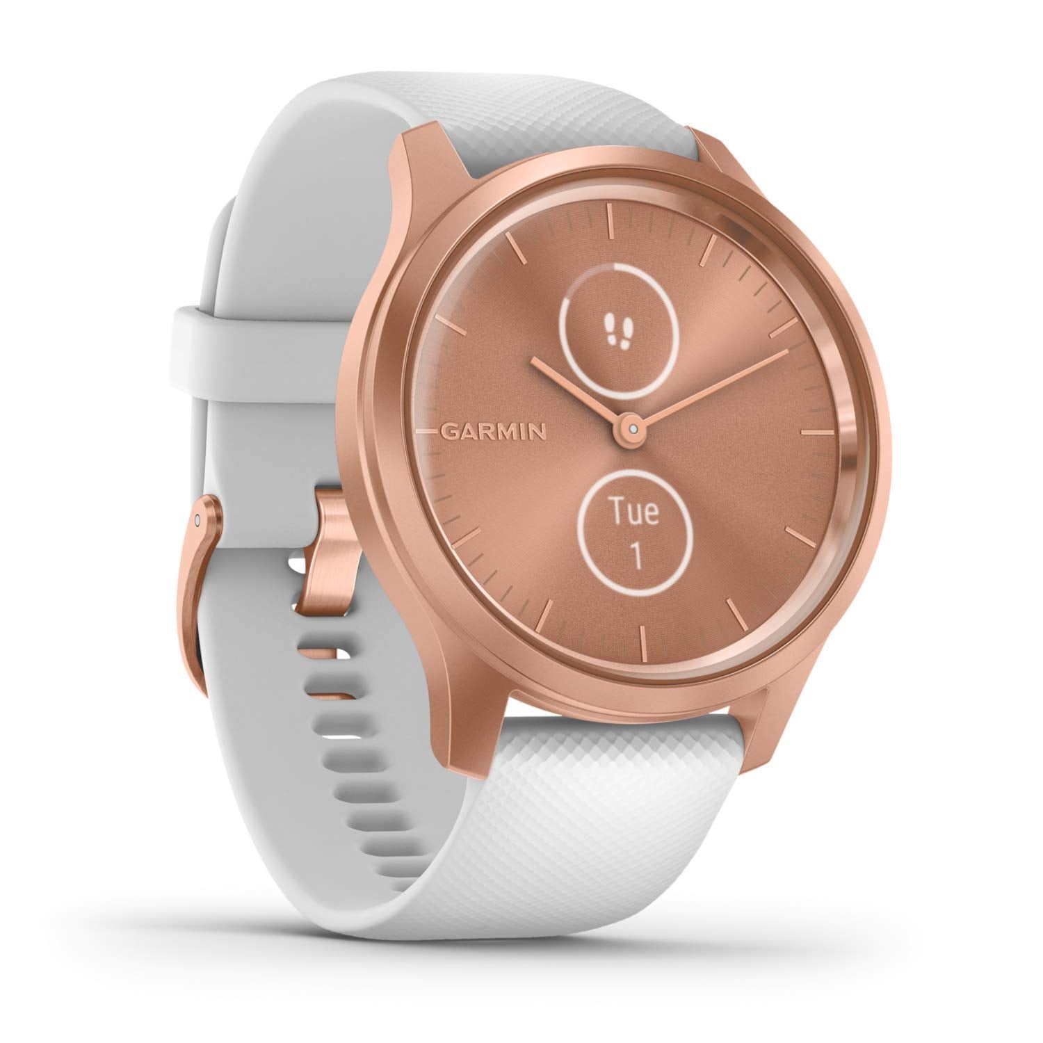 Garmin Vívomove Style - Rose Gold/White Silicone Band 010-02240-00