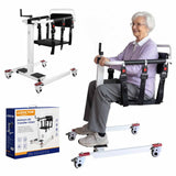 Eosprim Patient Lift Transfer Chair, Universal Wheels, 276 lb Capacity, White - Open Box