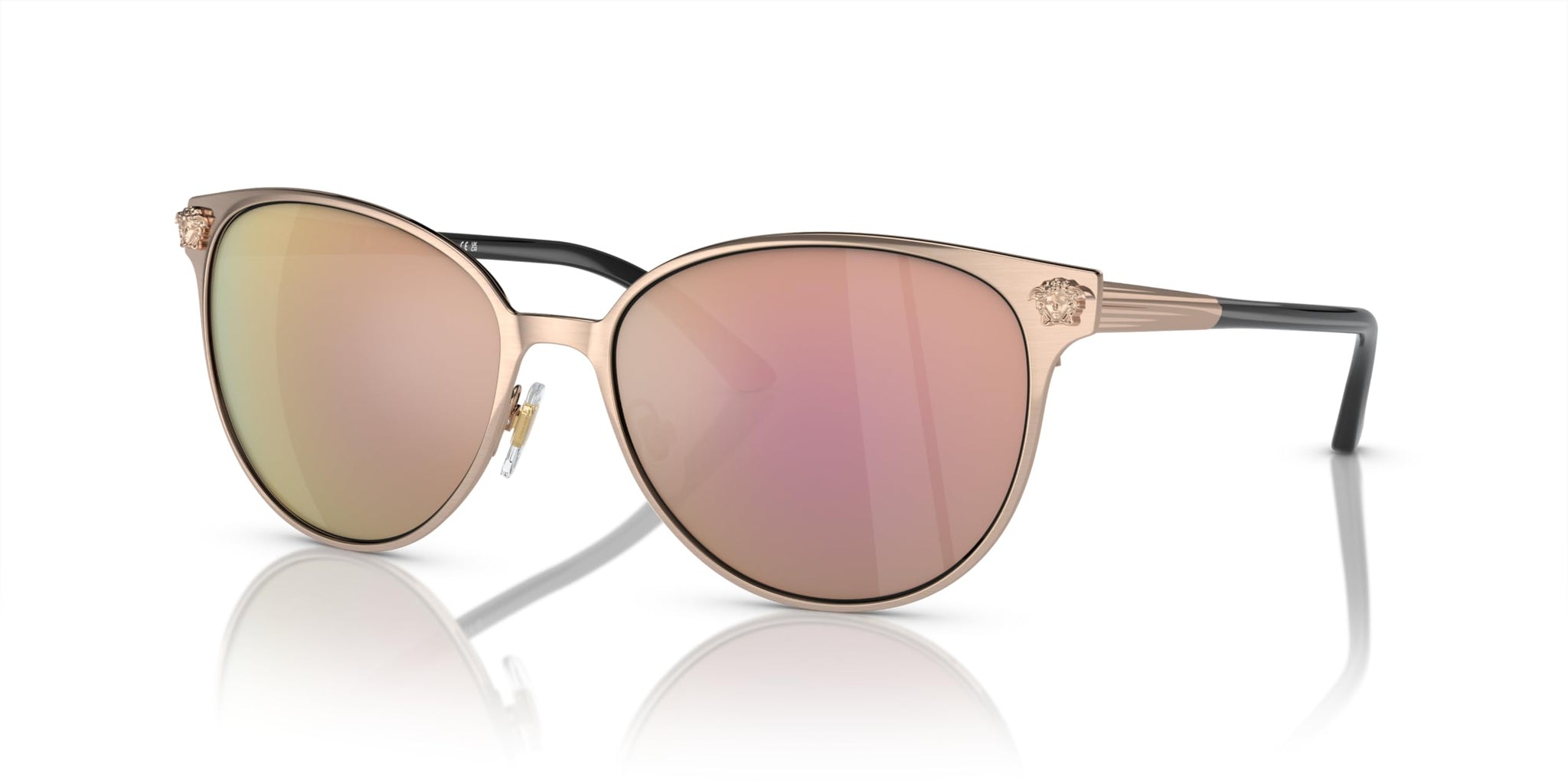 VERSACE SUNGLASSES VE2168 PINK GOLD FRAME / PINK MIRROR - AUTHENTIC