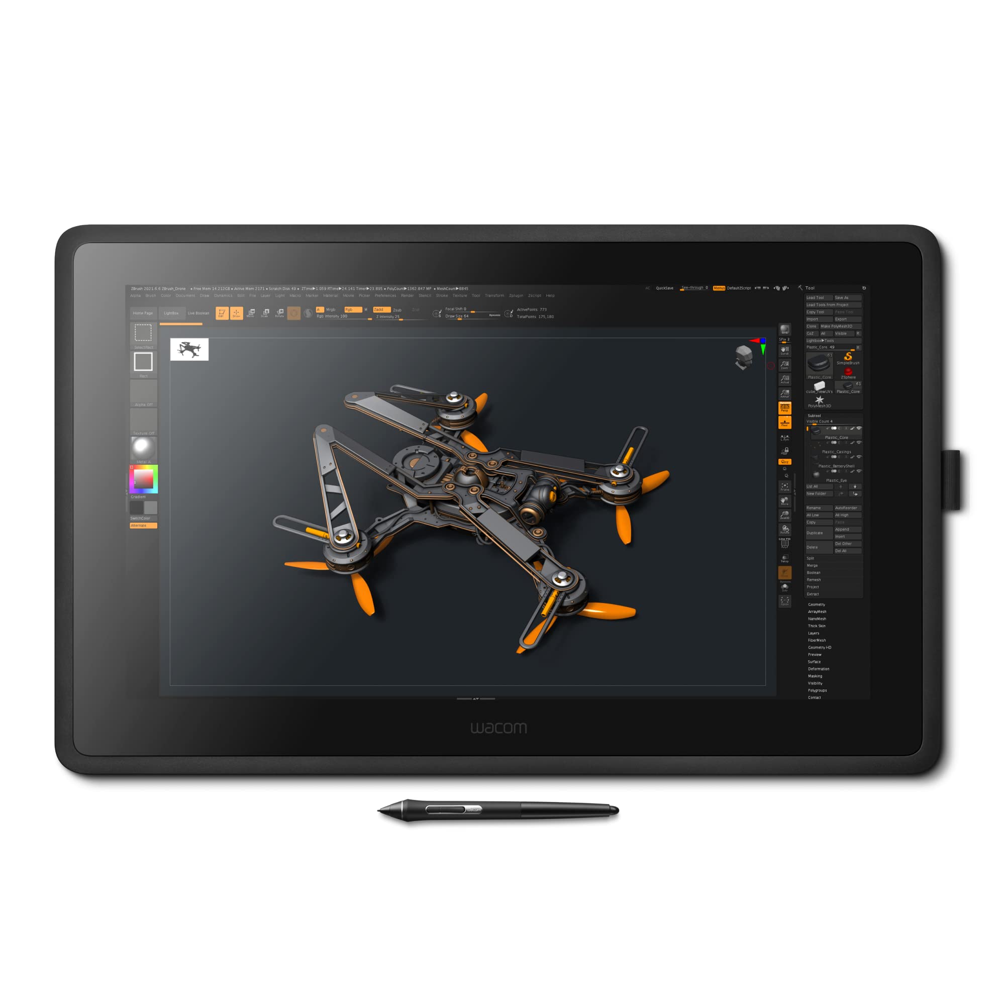 Wacom Cintiq 22 Drawing Tablet w/ Screen 21.5" Full HD Display w/ Pro Pen 2 - NEW
