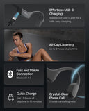 Shokz OpenRun Headphones Bluetooth Wireless Open-Ear USB-C Charging Black - NEW