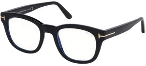 Tom Ford FT5542-B 001 Black Clear Lens Plastic 50 mm Men's Eyeglasses Blue Bloc