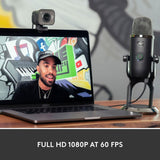 Logitech StreamCam Plus Webcam with Tripod Mount (Graphite), 1080p (960-001280)