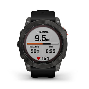 Garmin Fenix 7X Solar Multisport GPS Watch, Slate Grey with Black Band - Open Box