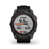 Garmin Fenix 7X Solar Multisport GPS Watch, Slate Grey with Black Band - Open Box