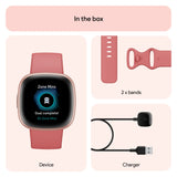NEW Fitbit Versa 4 Wristband Activity Tracker Small/Large-Pink Sand/Copper Rose