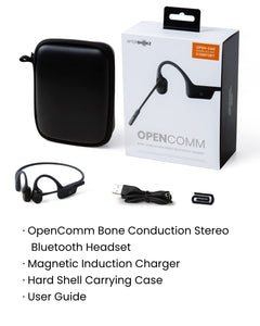 Shokz OpenComm Bluetooth Bone Conduction Stereo Headset - Slate Grey