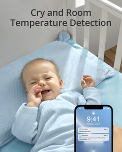 eufy Wi-Fi Baby Monitor 2K Security Camera Noise&Temperature Detect Night Vision
