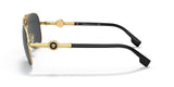 Versace Unisex Sunglasses Gold Frame, Dark Grey Lenses, 59MM  0VE2236