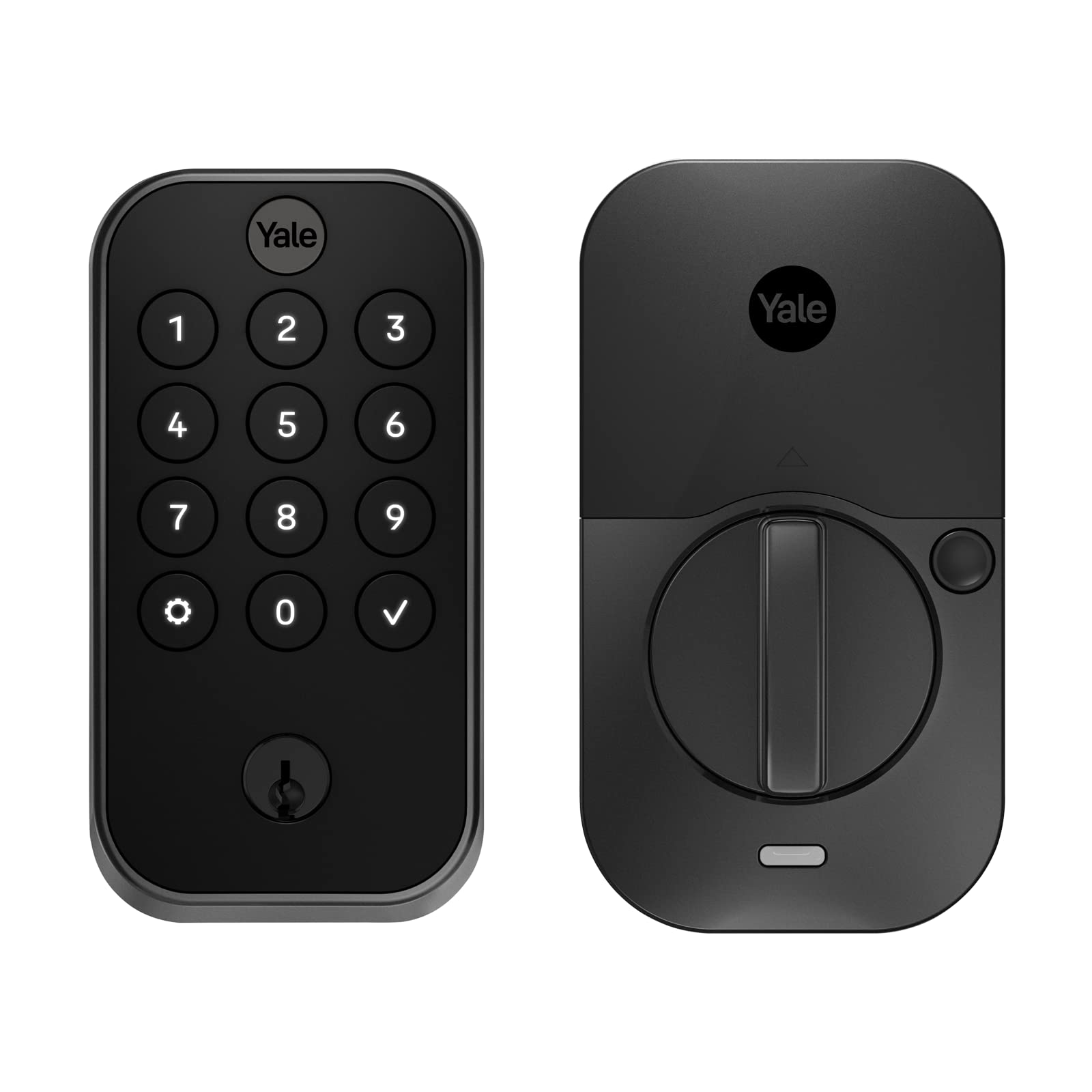 Yale Assure Lock 2 Deadbolt - Black Suede - Keypad Code Smart Door Lock with Z-Wave